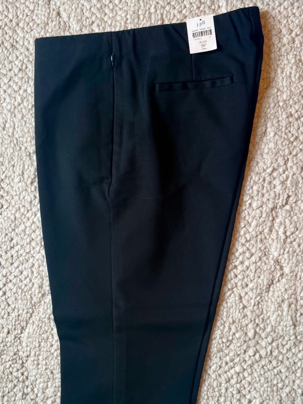 J. Jill Versatile Stretch Slim-Leg Pant (Size Petite 8/Black)